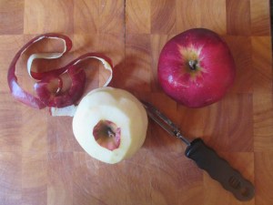peeling apples