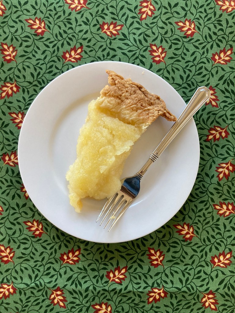 slice of potato pie on plate