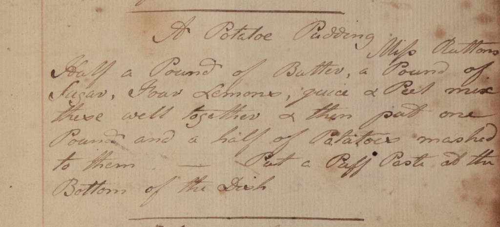 Image of recipe in manuscript