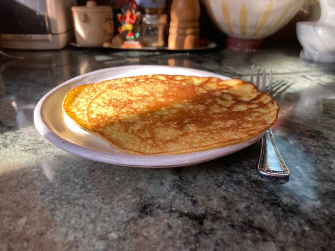 cooked pancake on a plate