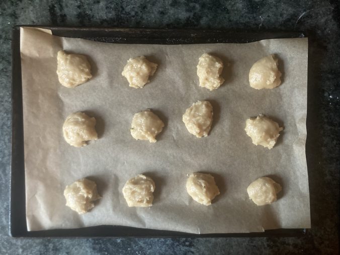 gingerbread on baking sheet