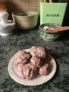 Cornish cakes baked on plate