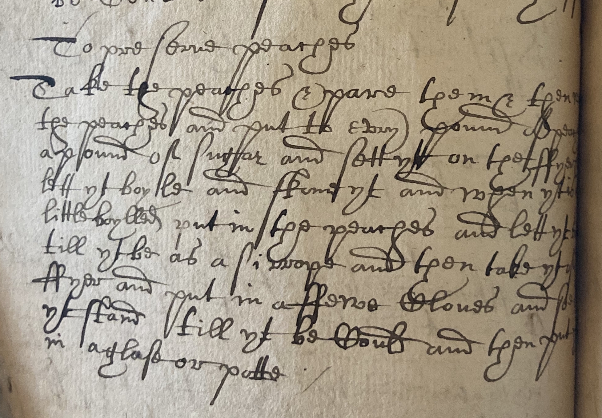 handwritten recipe for peach preserves