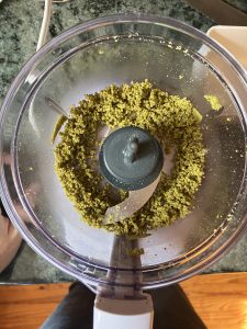 ground pistachios in food processor